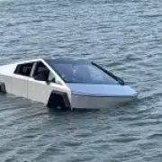 Cybertruck Driver Tests 'Wade Mode' in Lake, Ends in Arrest