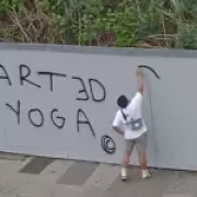 Hunt for 'Ranksy' Graffiti Artist Who Sprayed 'I Farted in Yoga' on London Wall