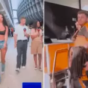 Sky Cameraman Goes Viral for Distraction by Glamorous Fan at Miami Grand Prix
