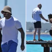 Victoria Beckham Avoids Dangerous Slip in Heels on Ibiza Rocks