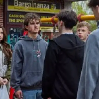 Coronation Street's Debbie's Angels Rescue Brody from Teen Hoodlums