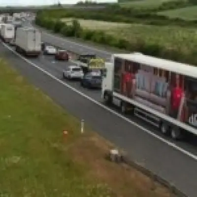 Five-mile queues on M11 near Stansted after multi-vehicle crashes