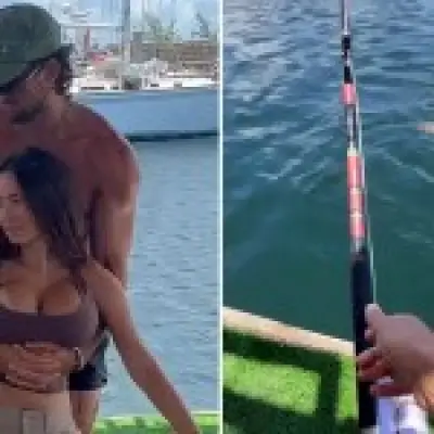 Influencer throws model into water as shark bait in bizarre stunt