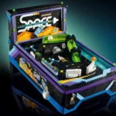 Lego Creates Fully Functional Pinball Machine with Retro Space Theme