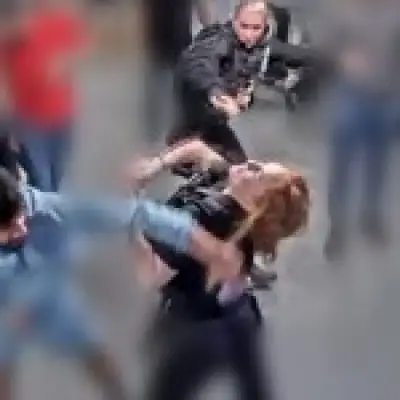 Policewoman punched in Manchester Airport brawl brands attacker 'coward'