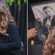 Chloe Lewis kisses Jake Hall portrait after funeral: 'I'll love you forever'