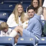Declan Rice holds baby after World Cup match; girlfriend Lauren Fryer returns to public eye