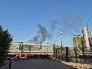 Double-decker bus destroyed by fire in West London bus garage during heatwave