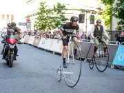 French Rider Voisine Wins Penny Farthing Race in London
