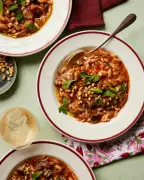 Georgina Hayden's quick caponata orzotto recipe for a weeknight dinner
