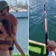 Influencer throws model into water as shark bait in bizarre stunt