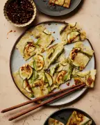Joo Won's Asparagus and Courgette Pajeon: Korean Vegetarian Recipes