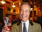 Nigel Farage mocked for using old photo to celebrate England World Cup win