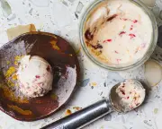 No-churn roast strawberry ice-cream: a simple solution for over- and under-ripe fruit