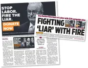 One Nation's 'Fire the Liar' Campaign Gets Free Front-Page Ad in Daily Telegraph