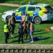 Police called on swimmers cooling off with swans at Hampstead Heath amid heatwave