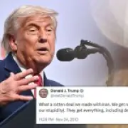 Trump's old tweet slamming Iran nuclear deal resurfaces after peace agreement