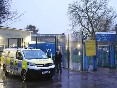 13-year-old boy denies stabbing two children at London school