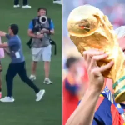 Argentina coach Roberto Ayala apologises for punching Spain's Dani Olmo after World Cup final