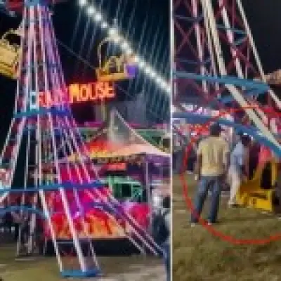 Cable car plunges 20ft at Mexico theme park, narrowly misses crowd
