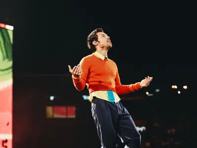 Harry Styles' pre-show celebration for England win exposed in backstage clip