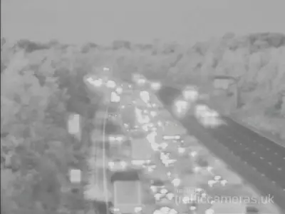M23 Gatwick car fire causes three miles of congestion, lanes closed