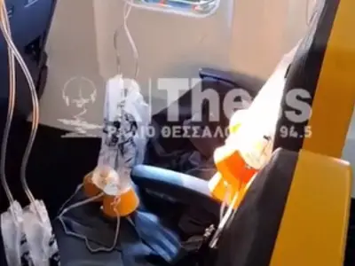 Man sucked out of Ryanair window on Greece flight; wife clings to legs