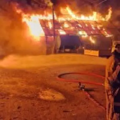 Massive fire engulfs Essex industrial estate; residents told to keep windows shut