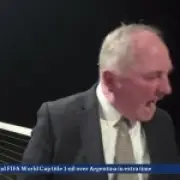 Australian politician Barnaby Joyce yells at dog during live TV interview