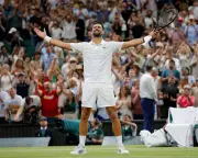 Djokovic outlasts Auger-Aliassime in Wimbledon epic to set up Sinner semi