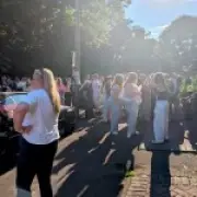 Glasgow protest: Crowd tries to force alleged sex attacker out of flats