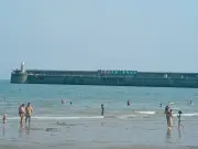 Golden sand beach near London barely crowded even during UK heatwave