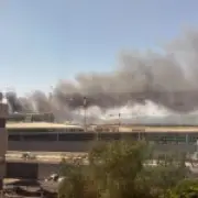 Majorca Airport fire: lorry blaze causes explosions, pre-alert issued
