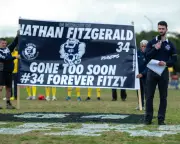 Melbourne footballer Nathan Fitzgerald remembered at memorial after fatal head clash