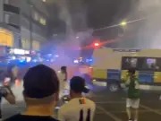Riot police deployed on Edgware Road after Morocco World Cup exit