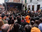 Ronnie Scott's free street party in Soho on August 1