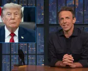 Seth Meyers mocks Trump's 'grotesque act of ego' as US economy falters
