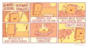 Tom Gauld Cartoon: Heatwave Reading Dangers