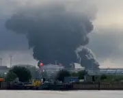 Ukrainian drones strike St Petersburg oil terminal and Baltic port in overnight attack