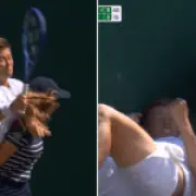 Wimbledon star Demi Schuurs treated after collision with ball girl
