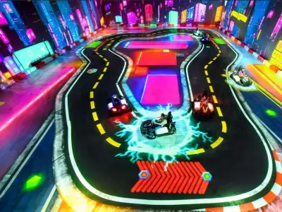 Arcade Arena: 1990s Neon Karting Experience Opens on Southbank