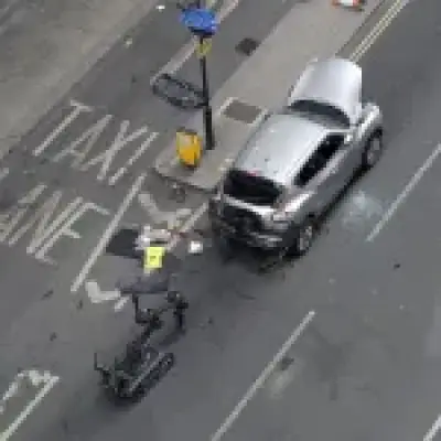 Car Blown Up by Police Outside King's Cross St Pancras Station