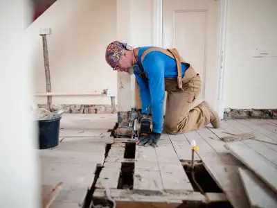 London couple stunned after uncovering original parquet flooring under 70-year-old carpet