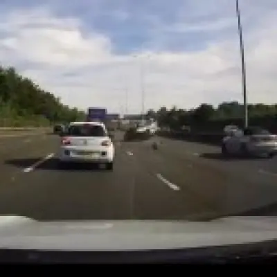 M25 Crash: Car Flips and Rolls in Shocking Dashcam Footage