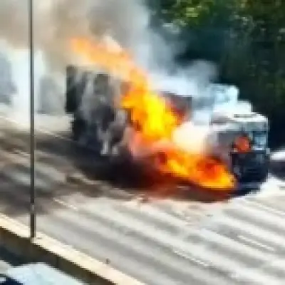 M6 lorry fire causes 50-min delays near Birmingham Airport