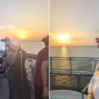Solar Eclipse Viewed from Floating Theatre: A Cosmic Lottery Win