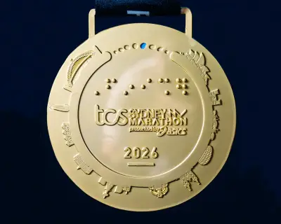 Sydney Marathon medal error shows Munich stadium instead of Sydney landmark