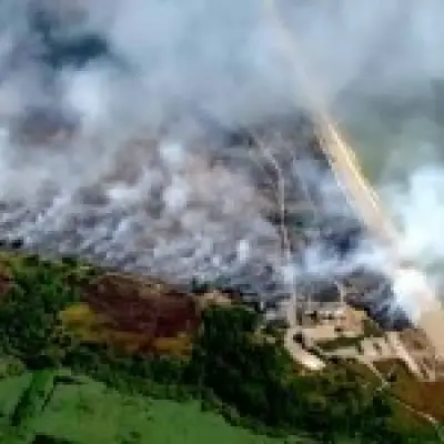 Wildfires halt Stansted trains, passengers evacuated