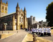 Ann Widdecombe's funeral held at Buckfast Abbey in Devon