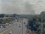 M25 closed both ways due to commercial fire explosion risk